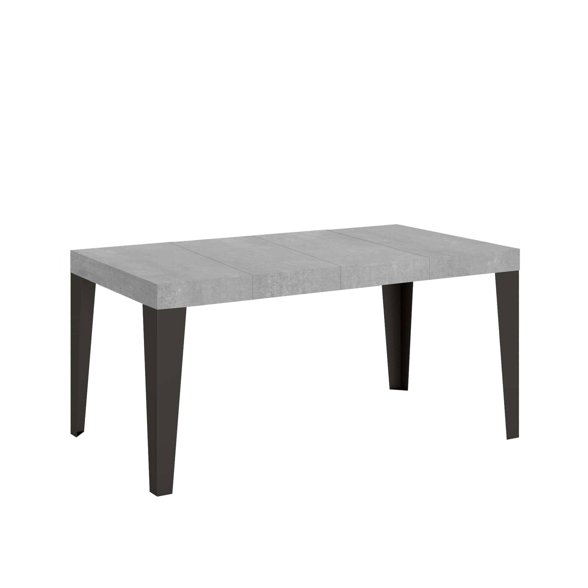 Stół rozkładany 90X120/224 cm Flame Premium Cement rama antracyt