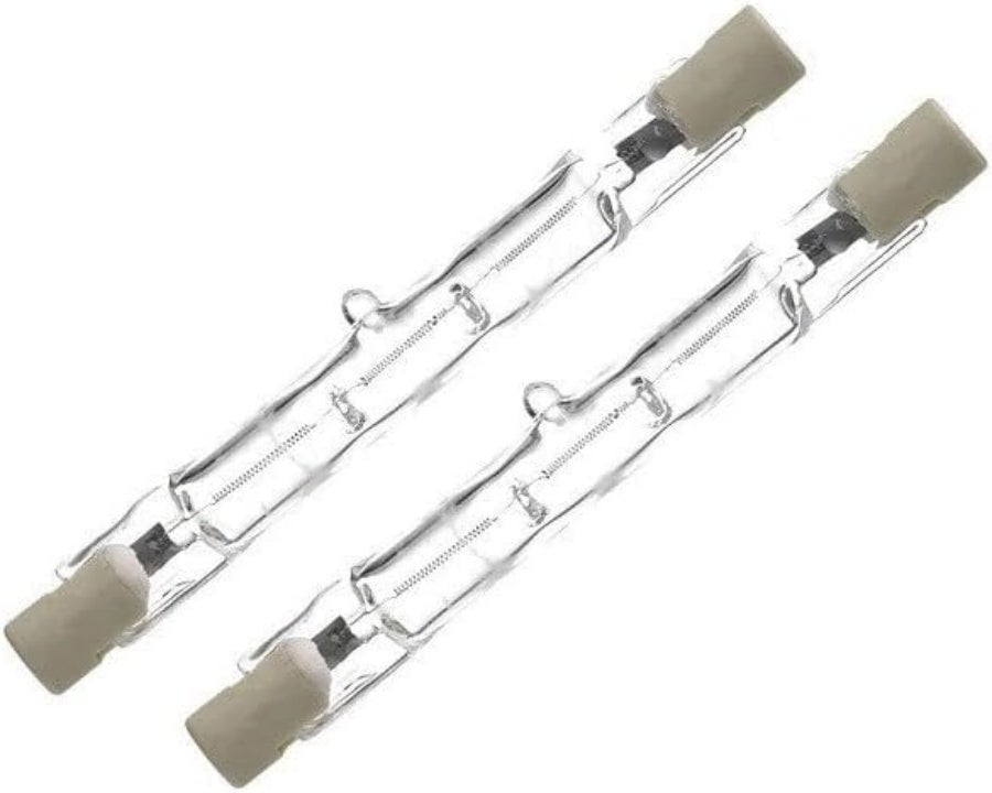 Zestaw 2 żarówek halogenowych R7s 120W J118, długość 118mm, energooszczędne oświetlenie liniowe, ciepła biel, 4600 lumenów, 2700K