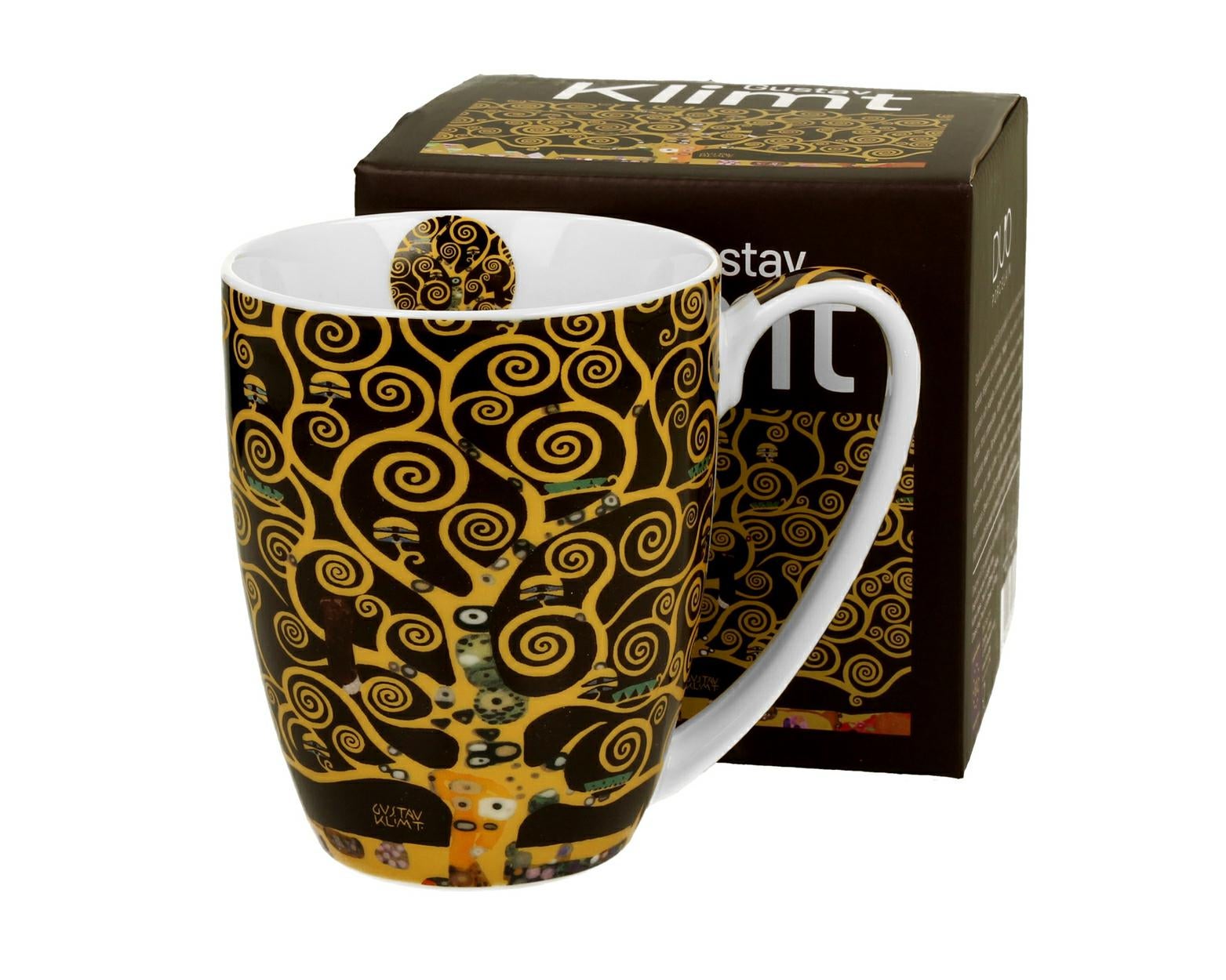 Kubek porcelanowy 350 ml złoty/brązowy 10,3x11,5x8,2 cm 1 szt.