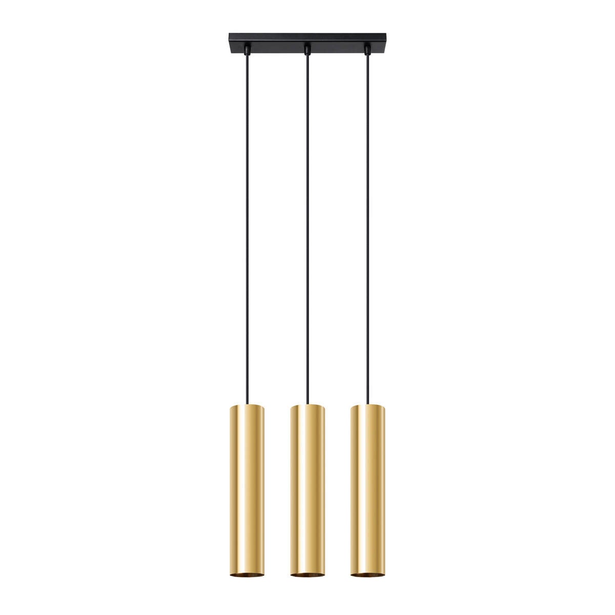 Suspension Acier Éclat Doré GU10 3 Lagos