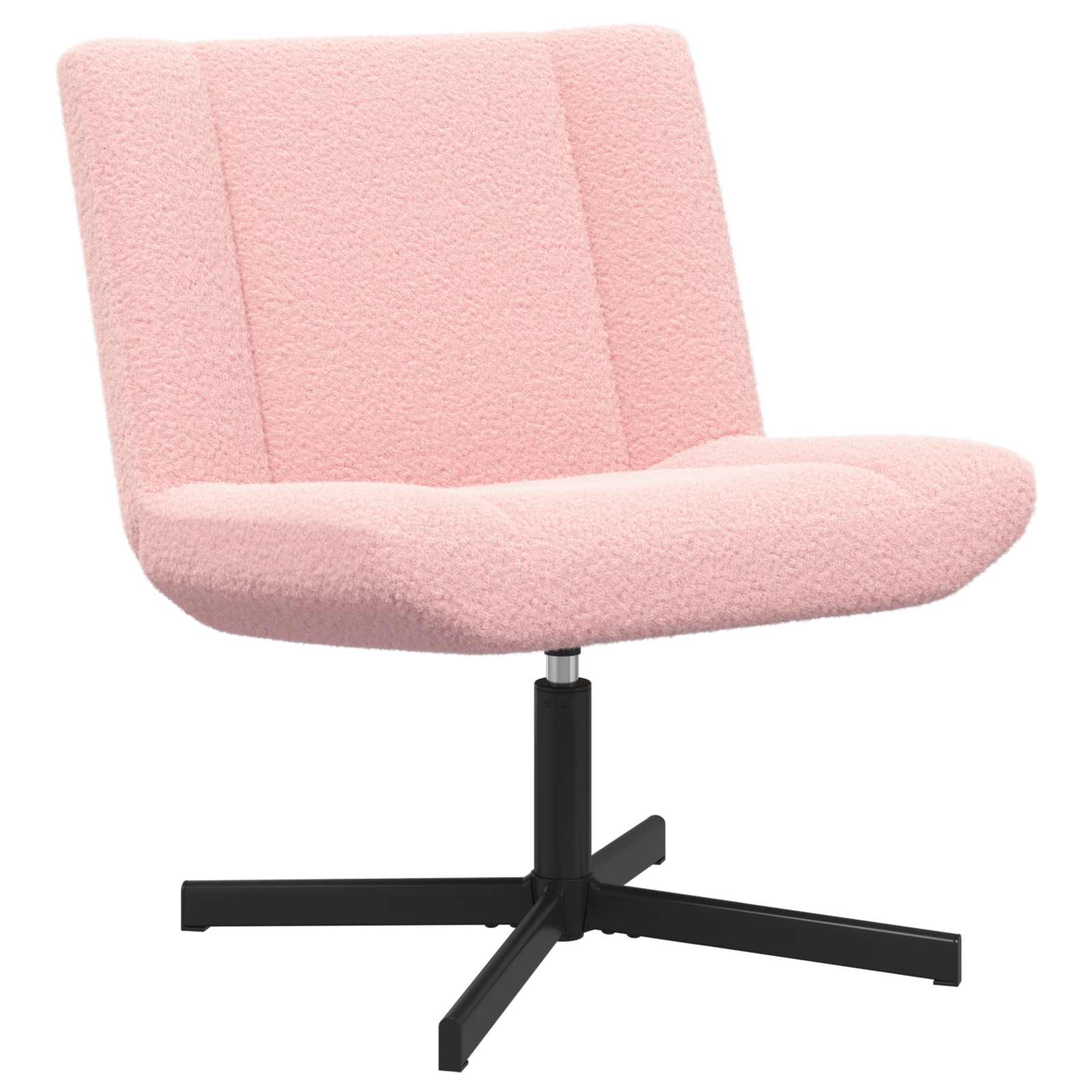 Fotel obrotowy Różowy 63 x 75 x 76 cm Owczy Skór vidaXL