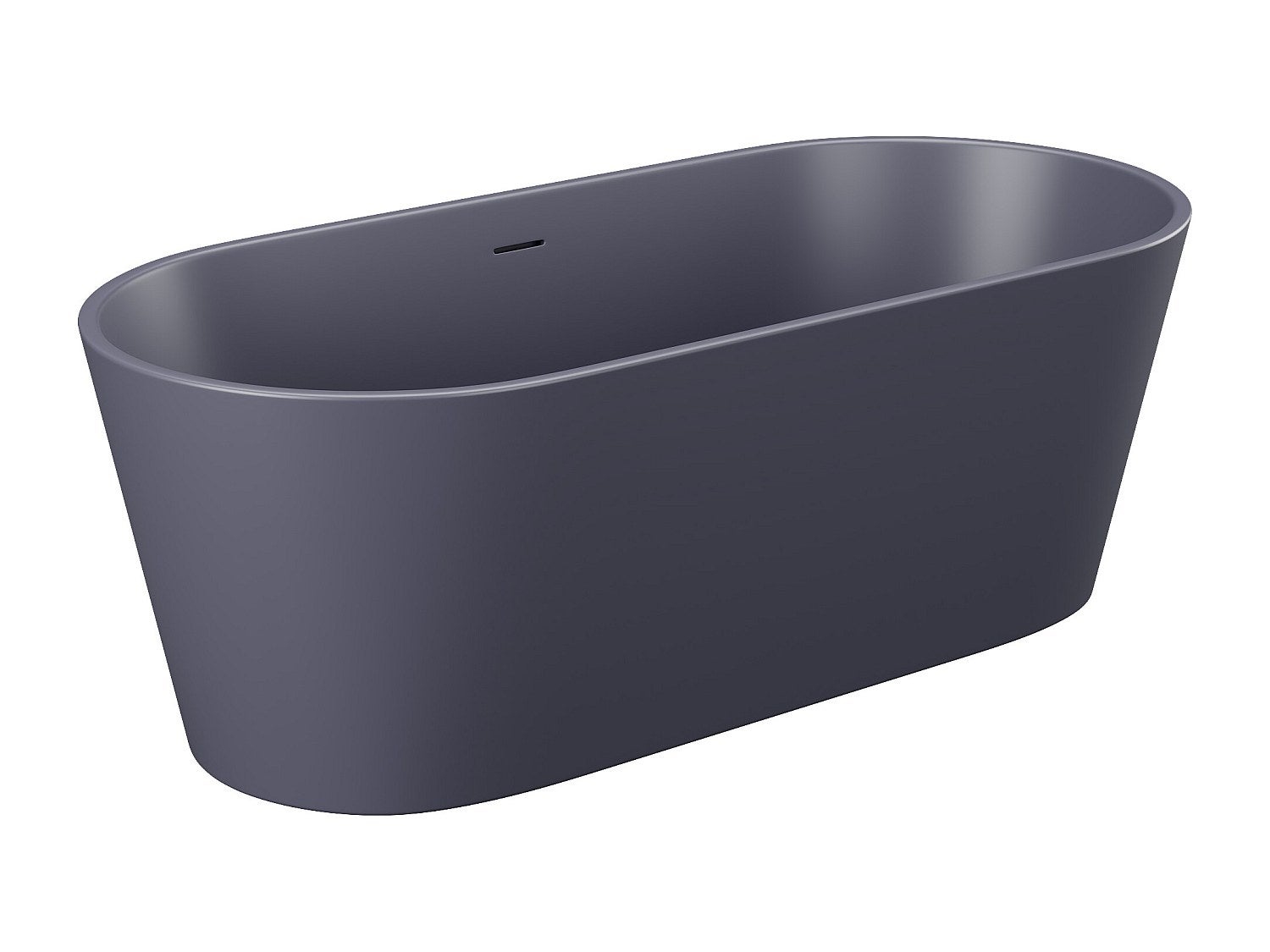 Wanna wolnostojąca owalna - 255 l - 159 x 74 x 56 cm - Niebieski mat - Akryl - LUZECA