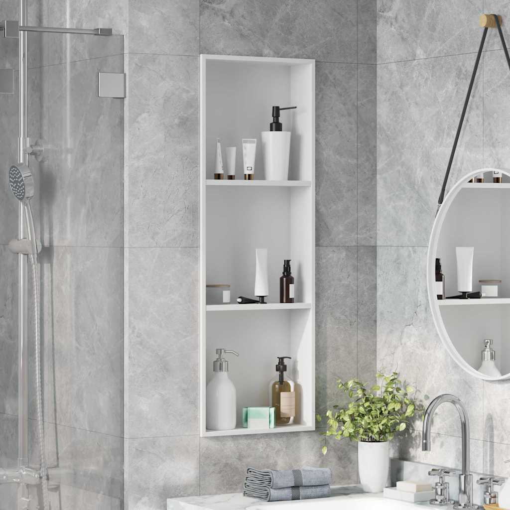 Nisza prysznicowa Biały 90 x 30 x 9,5 cm Stal nierdzewna vidaXL