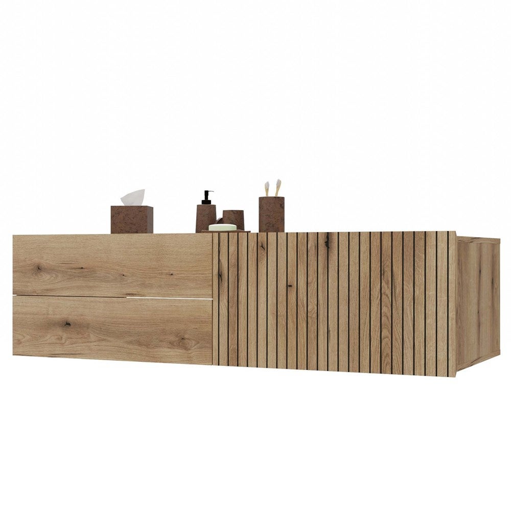 Szafka łazienkowa, dąb Evoke, 140 x 37,5 x 53 cm