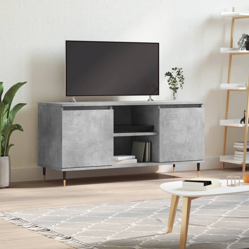 vidaXL Szafka TV, szarość betonu, 104x35x50 cm