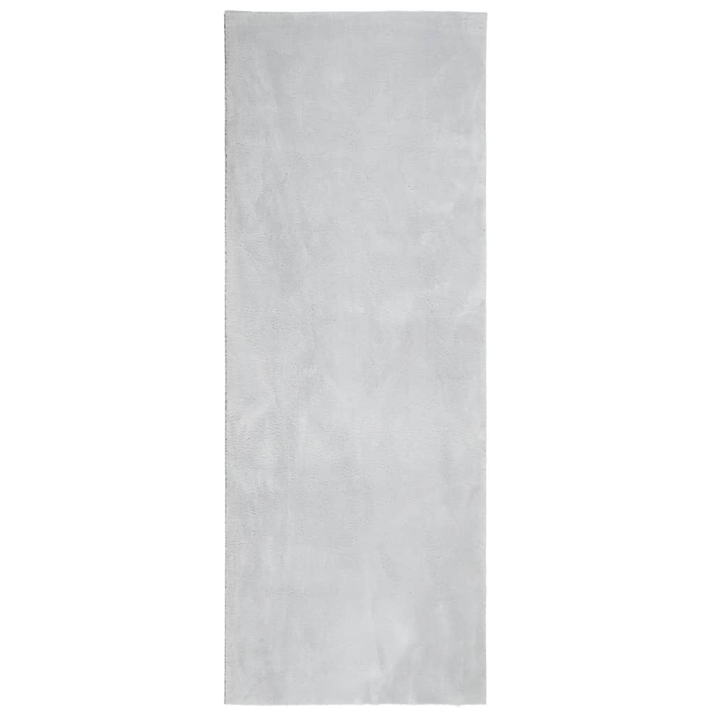 Dywan z Krótkim Włosiem 80x200 cm Szary do Salonu Antypoślizgowy
