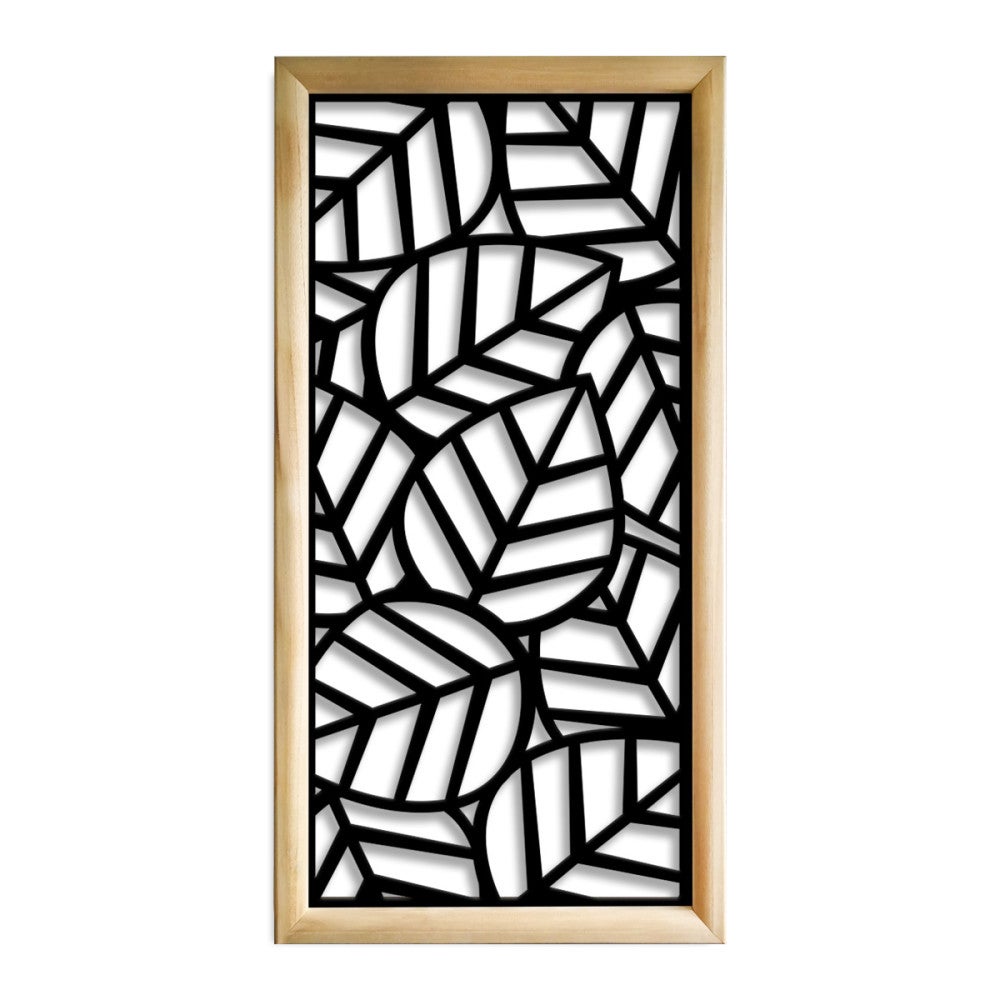 TROPICA - Prostokątne moduły dekoracyjne z drewna i PVC - Rozmiar 47x94 cm - Grubość 47 mm - Kolor wewnętrzny CZARNY