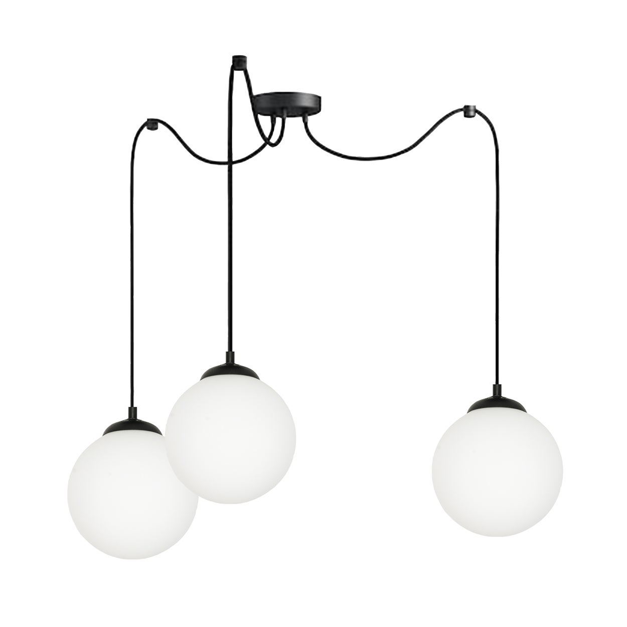 Lampa wisząca pająk czarna 3 punktowa loft BRONX E14 Edylit