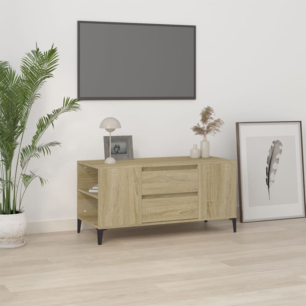 Szafka pod TV, dąb sonoma, 102x44,5x50 cm vidaXL