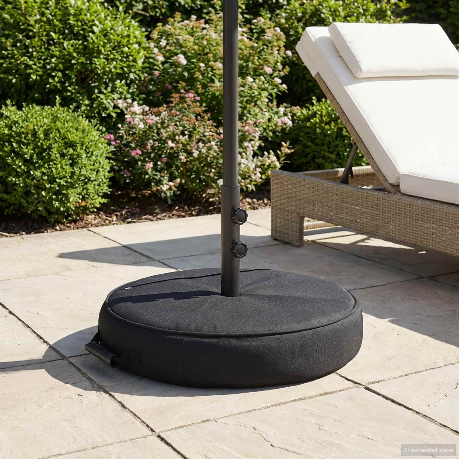 Podstawa do parasola na patio 60 x 60 cm Stal Czarny vidaXL