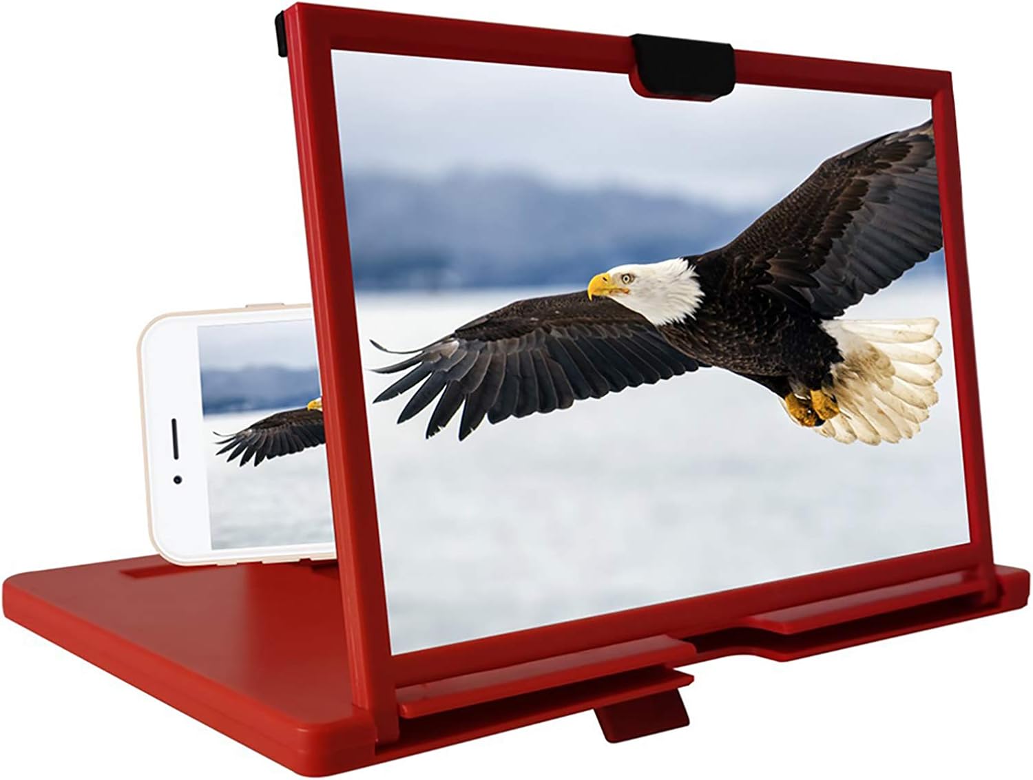 Składana 25-centymetrowa lupa do ekranu telefonu komórkowego – stojak 3D HD na telefon komórkowy – do filmów, nagrań wideo i gier – do wszystkich smar