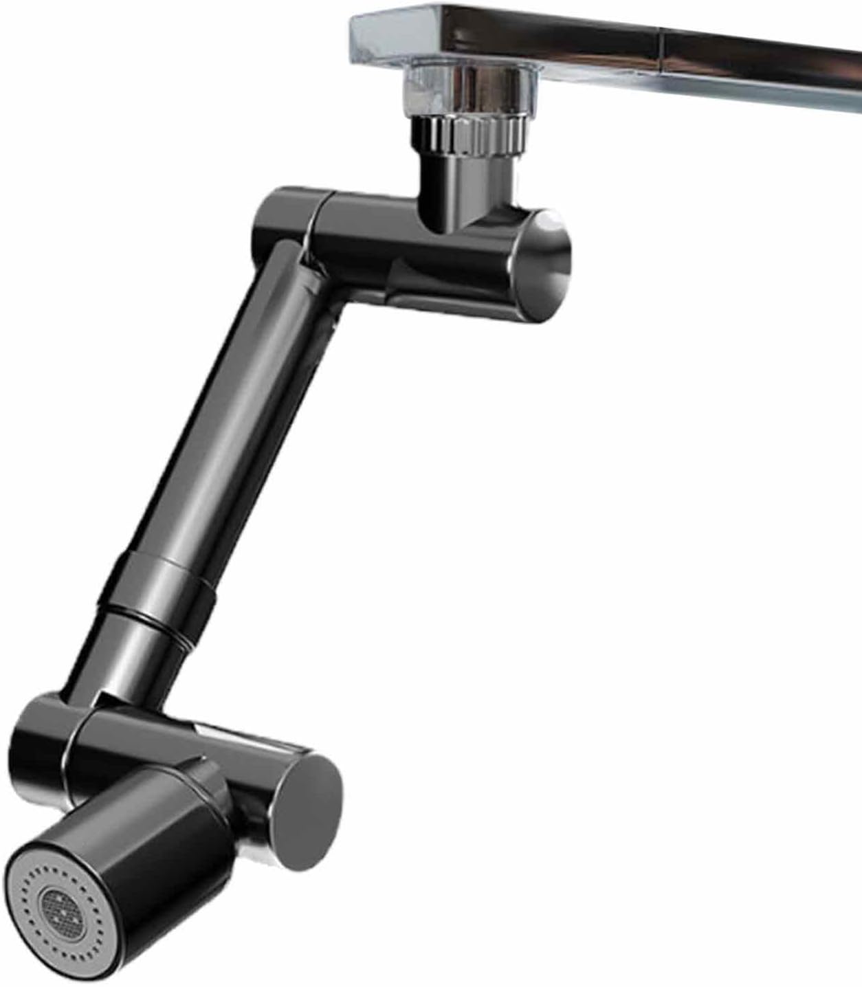 Jednouchwytowa bateria umywalkowa, okrągła jednouchwytowa bateria umywalkowa, szerokokątny obrotowy adapter do kranu z ramieniem robota