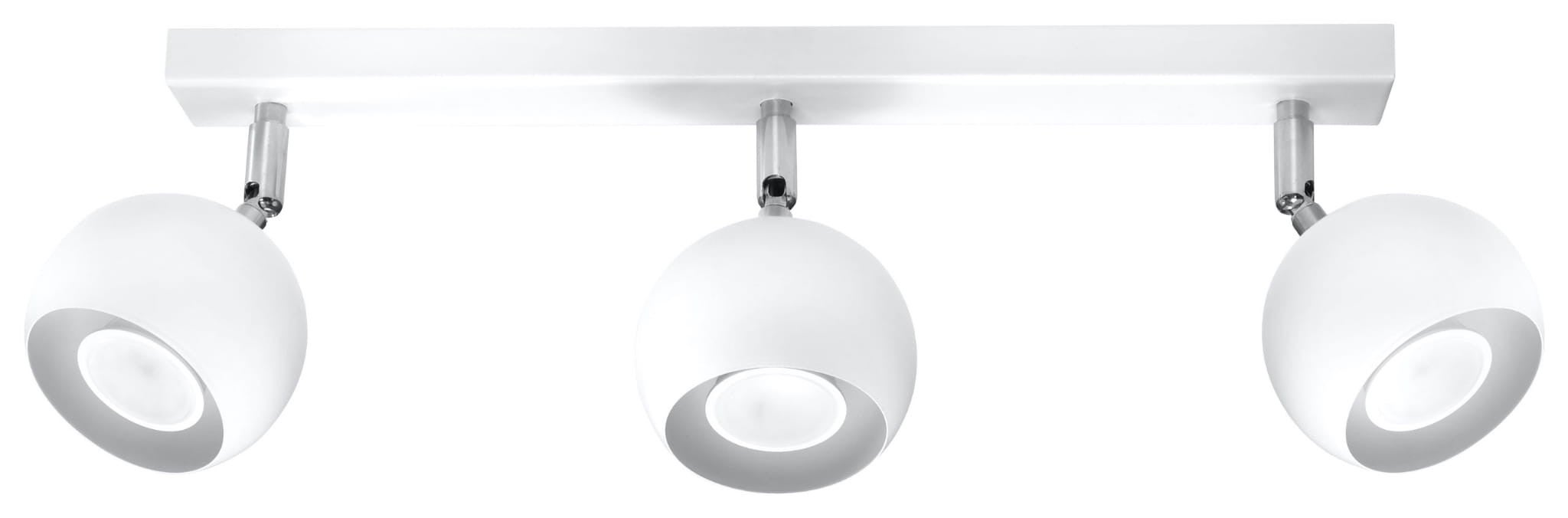 Plafonnier Acier Blanc GU10 3 Oculare