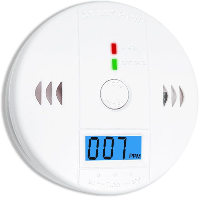 Czujnik dymu, czujnik tlenku węgla, alarm, czujnik CO, czujnik alarmu z ekranem LCD i funkcją pamięci.