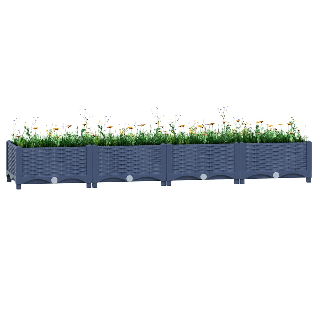 Donica do podniesionej rabaty, 160x40x23 cm, polipropylen vidaXL