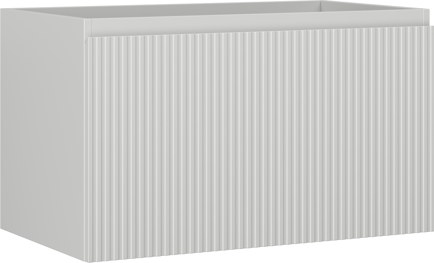 Mexen Rivel szafka łazienkowa podumywalkowa 80 cm, 1 szuflada, ryflowana , szara mat - 91A20-08047-1-BF62