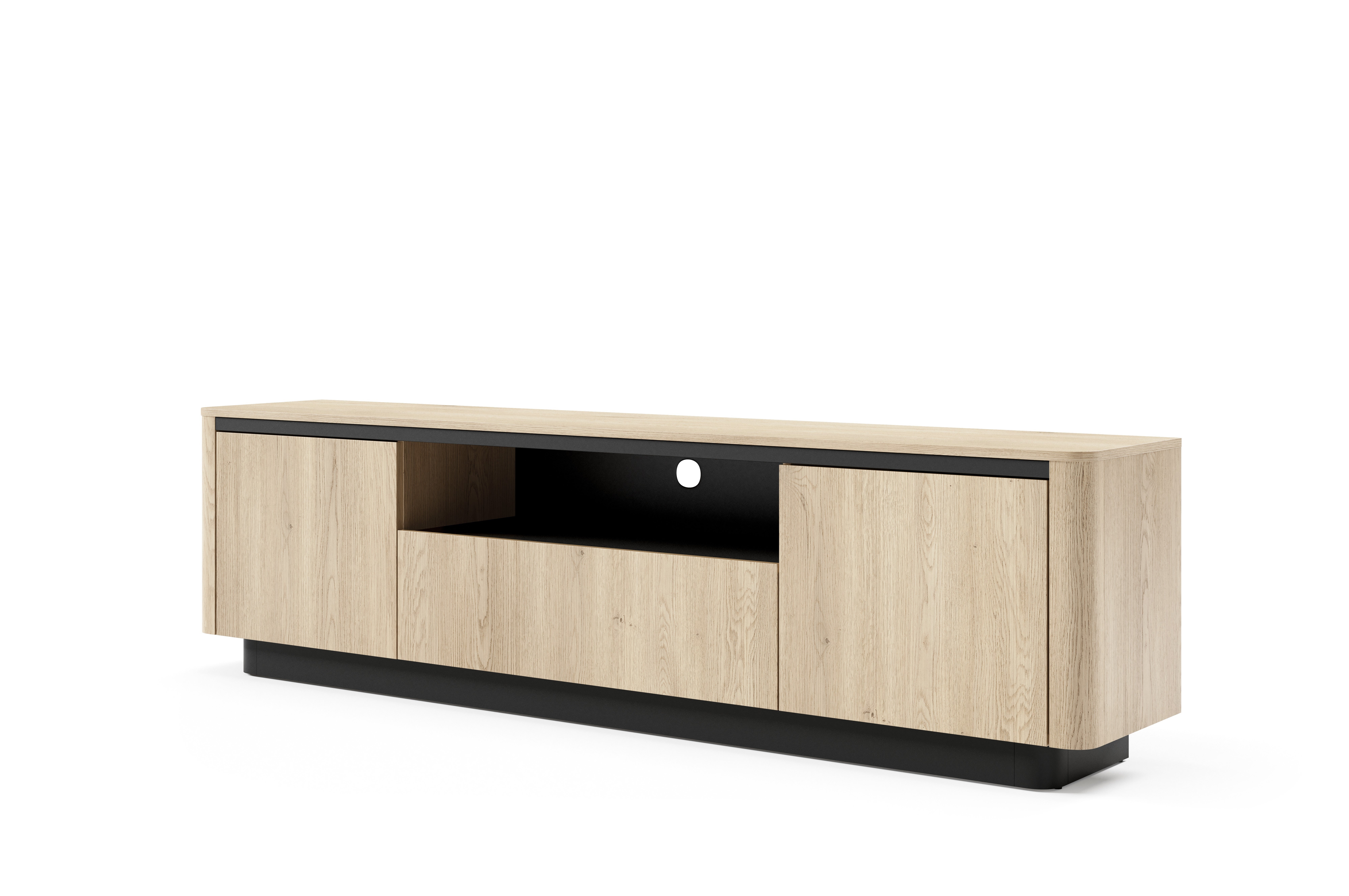 Szafka RTV, dąb cremona, 200 x 54,9 x 38,1 cm