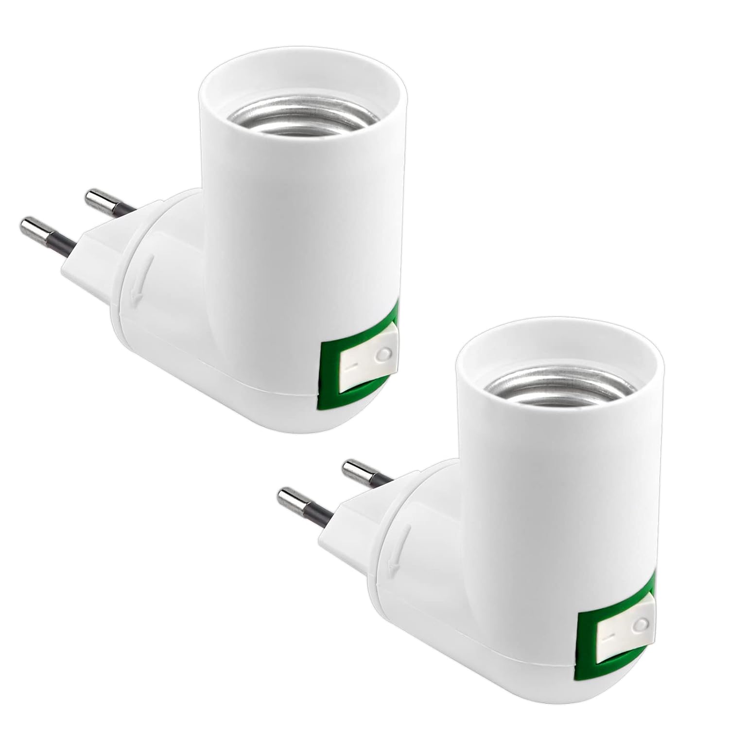 Gwint E27 z włącznikiem bezprzewodowym do lampy kuchennej ściennej 230V AC, oprawka na żarówkę LED, reflektor E27, zestaw 2 szt. (bez żarówek)