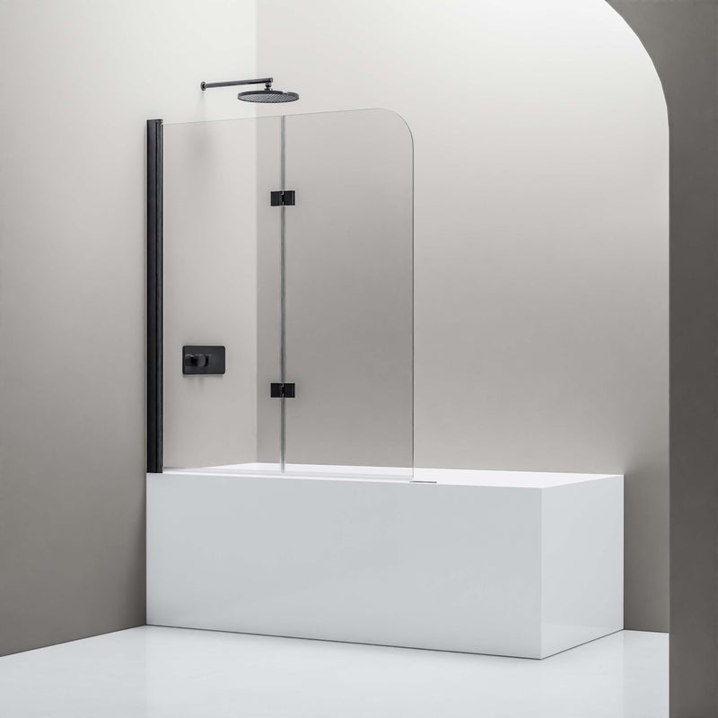 Bernstein Parawan nawannowy NT209 szkło ESG 6mm dwuczęściowy składany 120x140 czarny