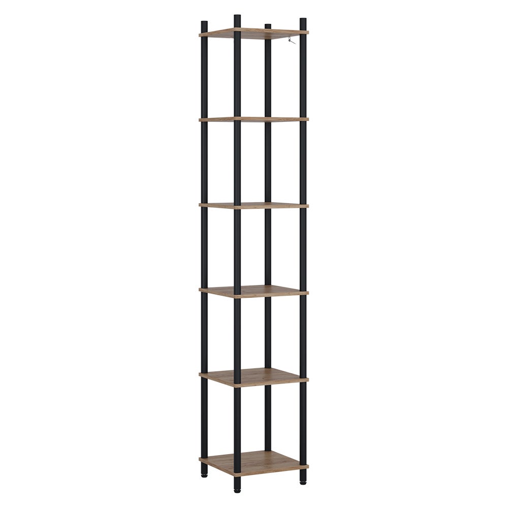 Vicco Półka narożna Bivio, Złoty dąb power/antracyt, 30 x 163.5 cm 6 półek