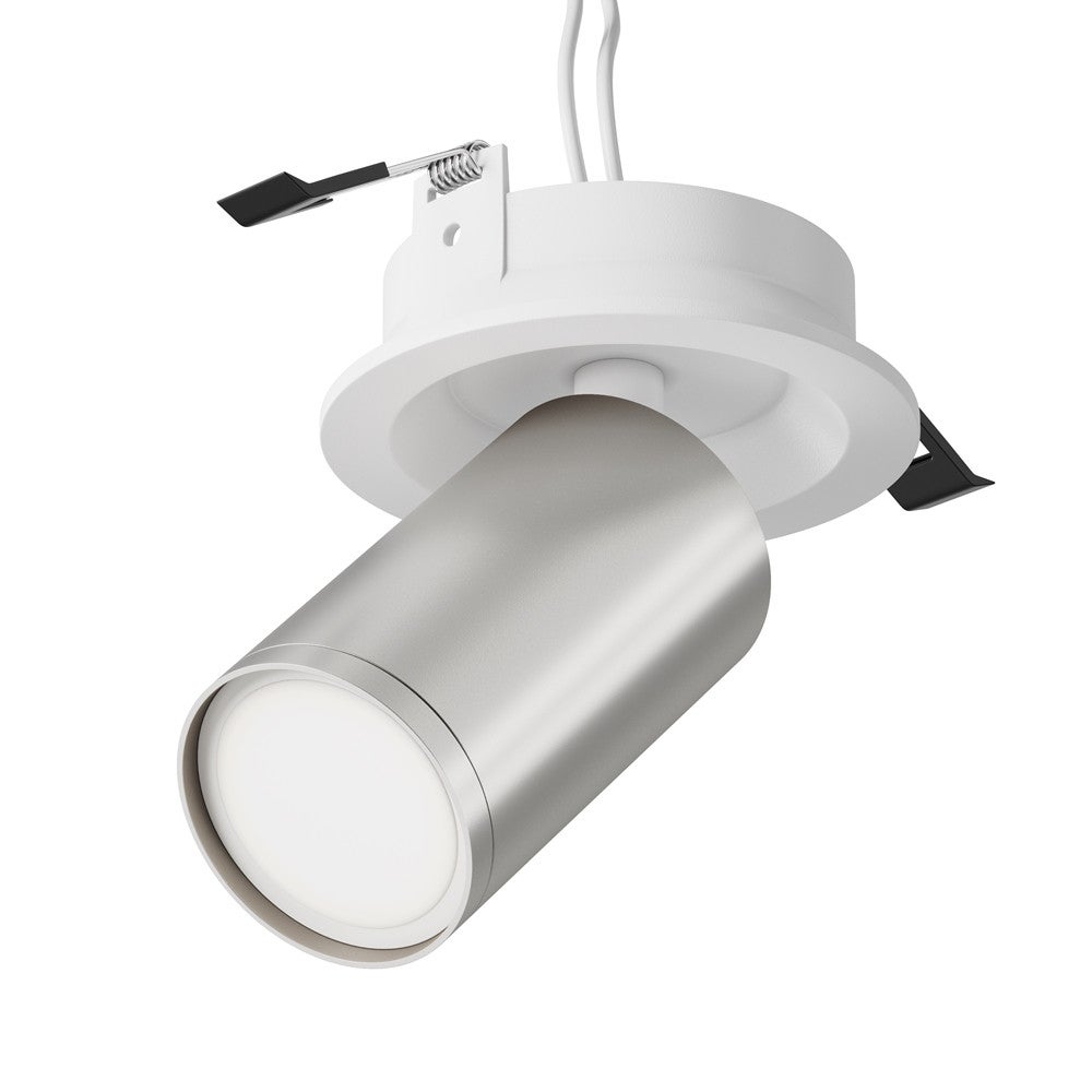 Oprawa wpuszczana okrągła FOCUS S biało-srebrna 1xGU10x10W aluminium wym:12,3x5,2x5,2cm IP20 Maytoni
