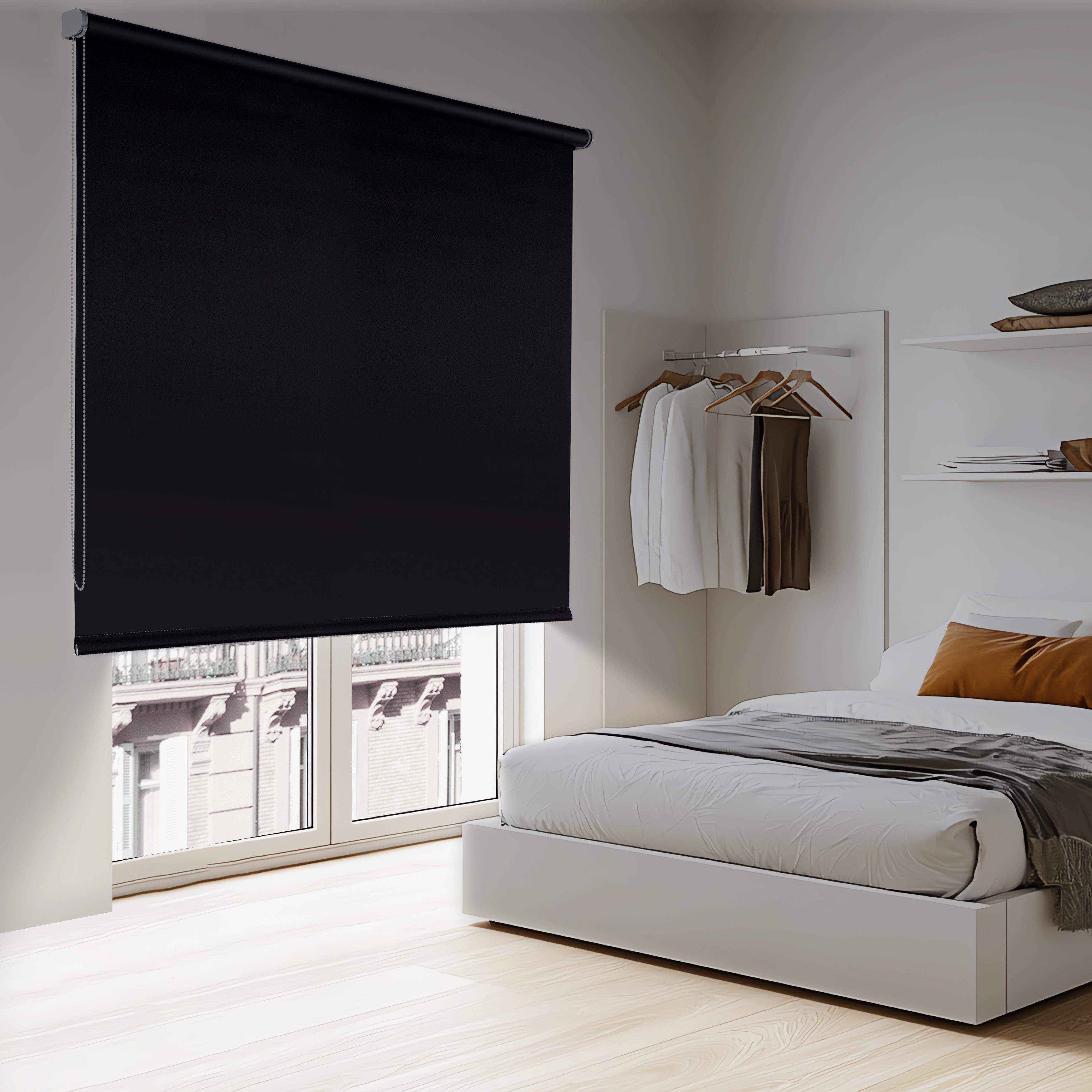 Roleta Zaciemniająca Moon, Roleta Blackout Czarna, 80 x 250 cm