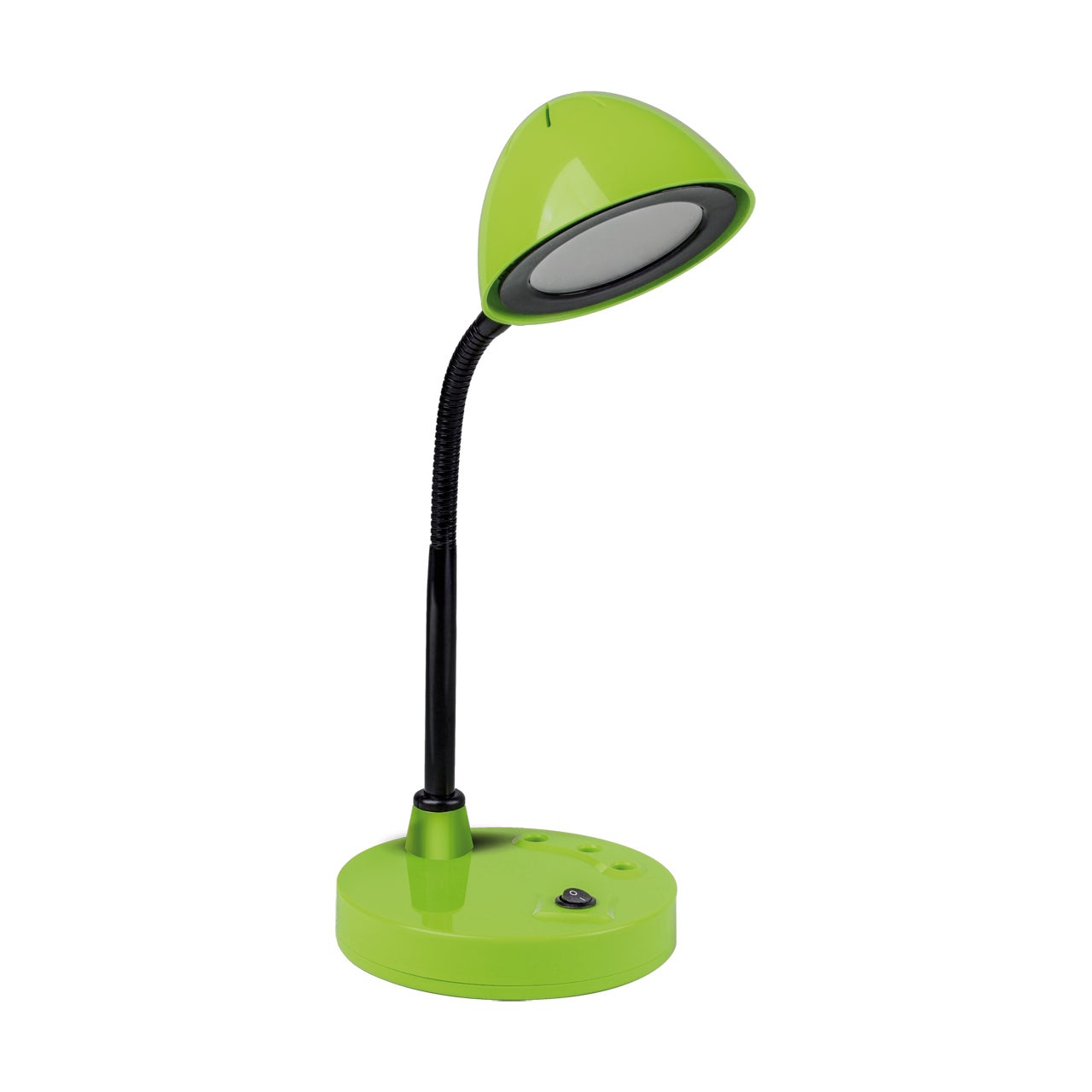 Lampka biurkowa nowoczesna zielona elastyczne ramię przybornik LED 4W RONI Struhm