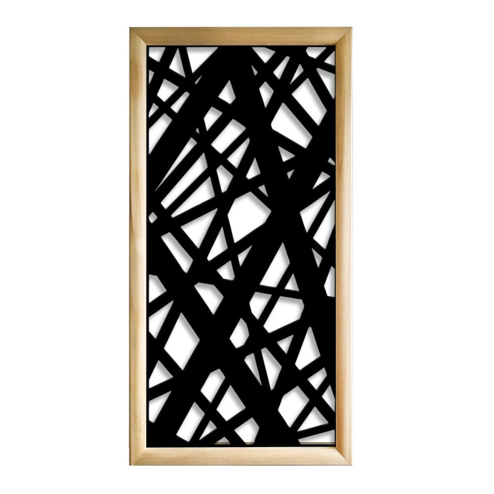 DIAGONAL LARGE - Prostokątne moduły dekoracyjne z drewna i PVC - rozmiar 47x94 cm - grubość 47 mm - kolor wewnętrzny CZARNY