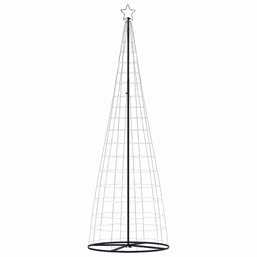 Choinka LED Metalowa Niebieskie Światło 300 cm Zewnętrzna Świecąca Ogrodowa
