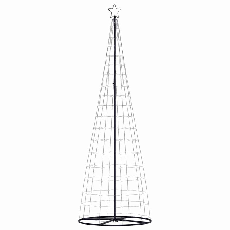 Choinka LED Metalowa Niebieskie Światło 300 cm Zewnętrzna Świecąca Ogrodowa