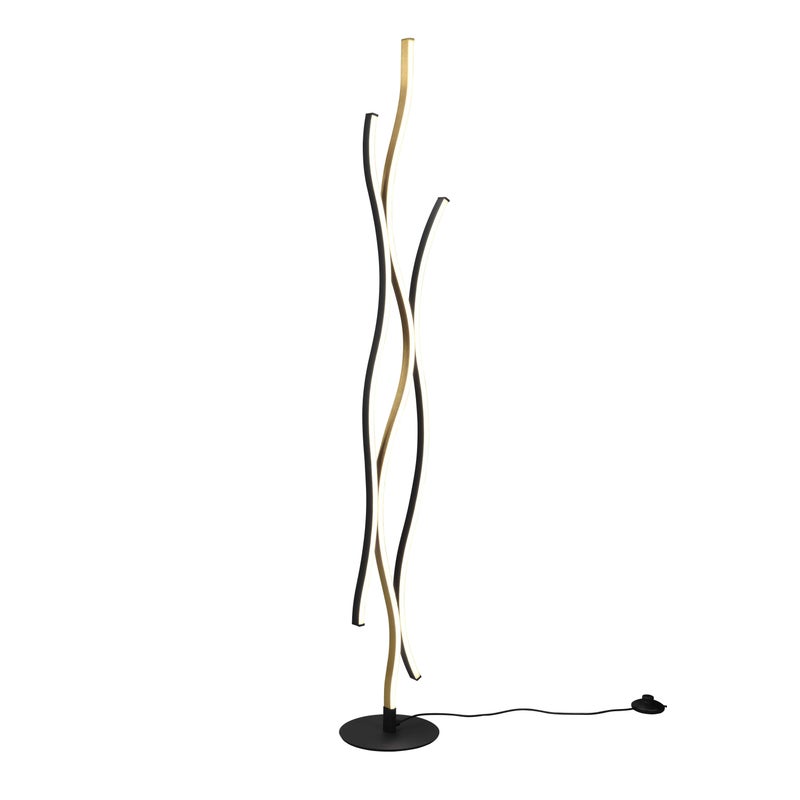 Lampa podłogowa stojąca Blaze złoto-biała LED 28W 2300K - 4000K 3250lm wym: 138 x 20,5 x 20,5 cm metal Trio