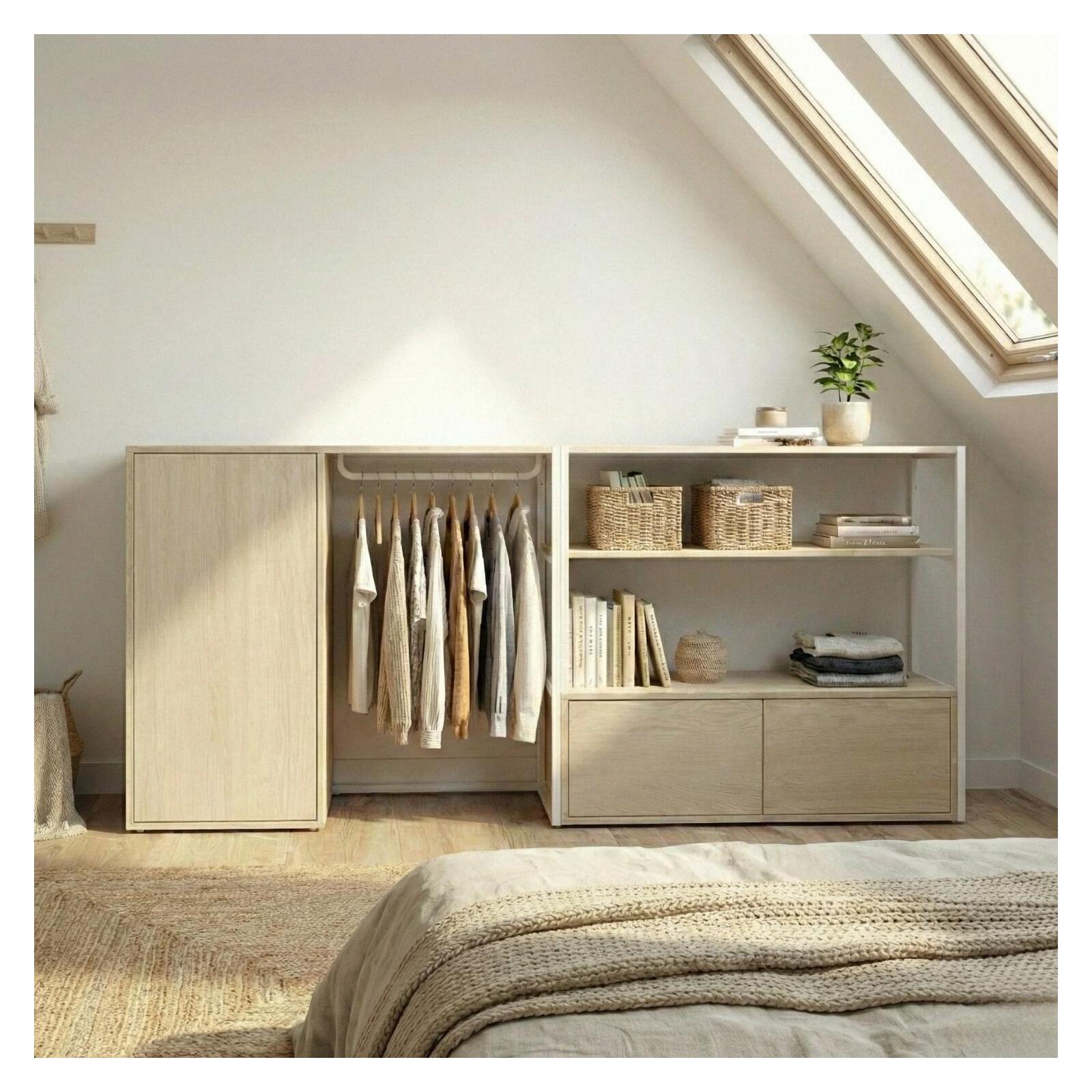 Zestaw 2 modułowych wieszaków na ubrania KADRA 200x85cm na strych