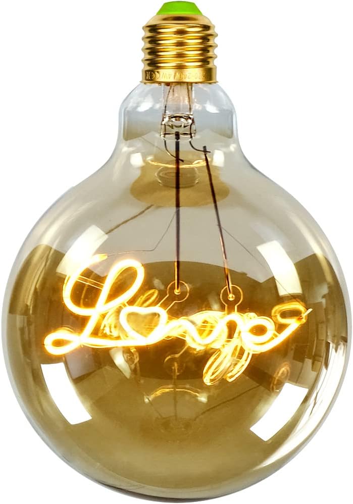 Żarówki LED vintage Big Globe G125 4 W 220/240 V do dekoracji liter alfabetu, ciepła żółć