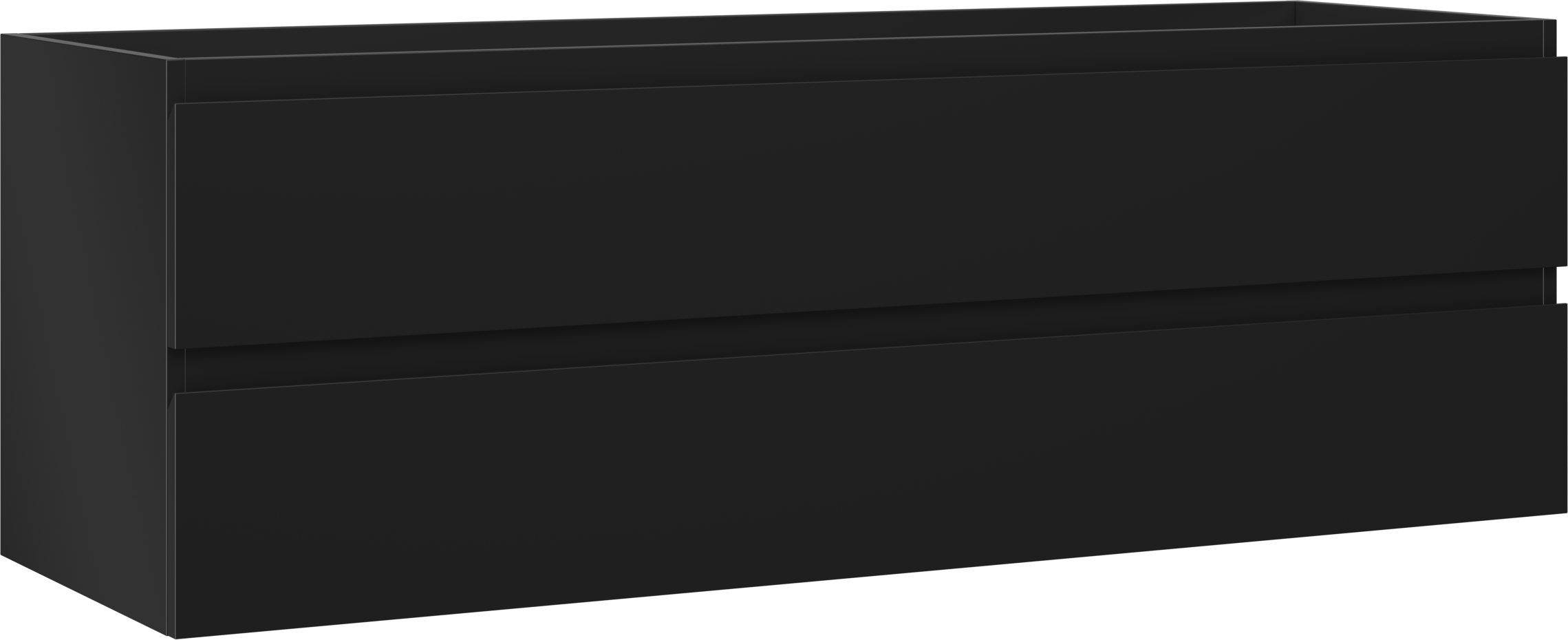Mexen Orio szafka łazienkowa podumywalkowa 140 cm, 2 szuflady, czarna mat - 91A10-14047-2-BFF71