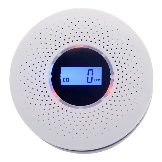 Alarm domowy z czujnikiem tlenku węgla i dymu, precyzyjny wyświetlacz cyfrowy LCD, 2 w 1 czujnik dymu i tlenku węgla (bez baterii)