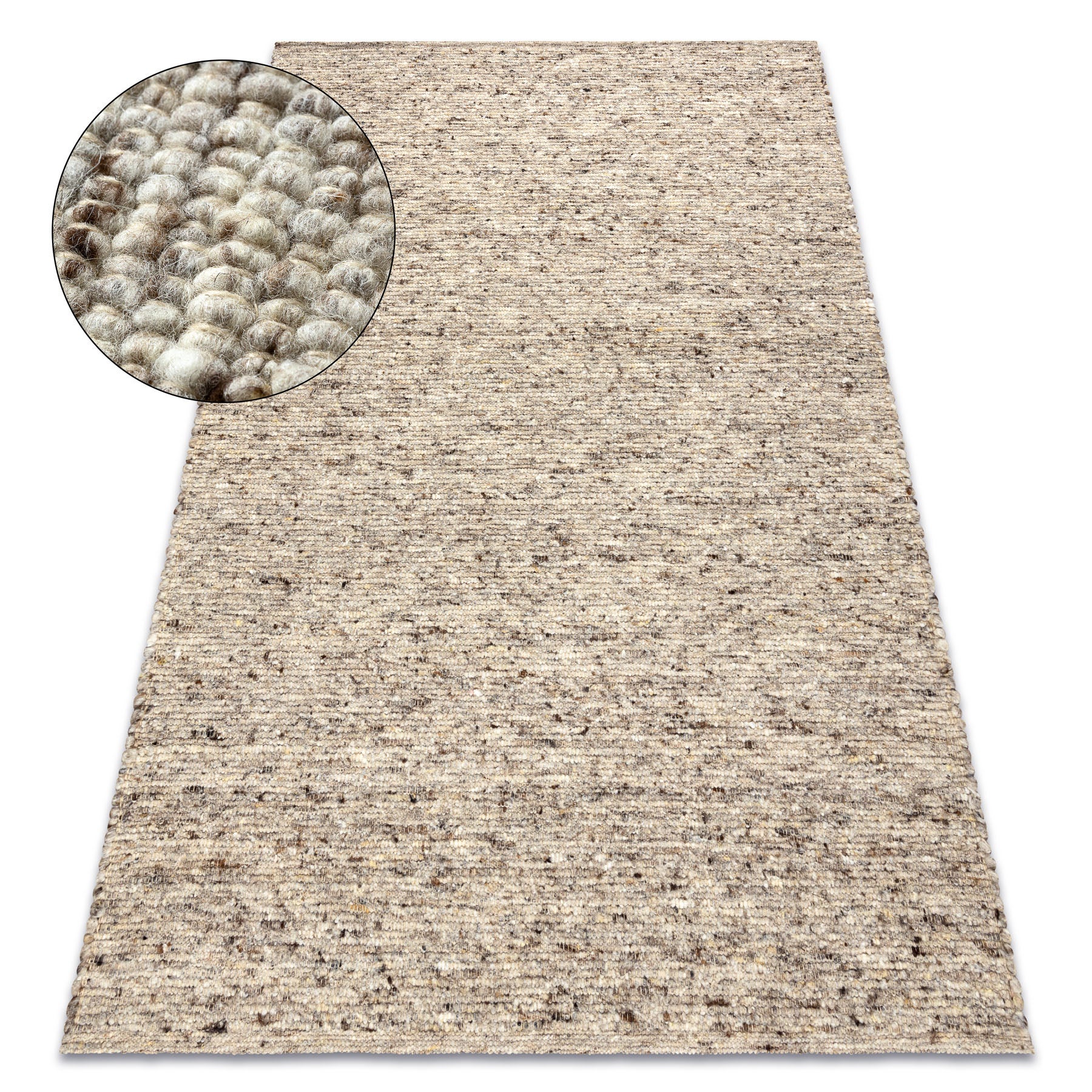 Dywan NEPAL 2100 sand, beż - wełniany, dwustronny, naturalny 300x400 cm