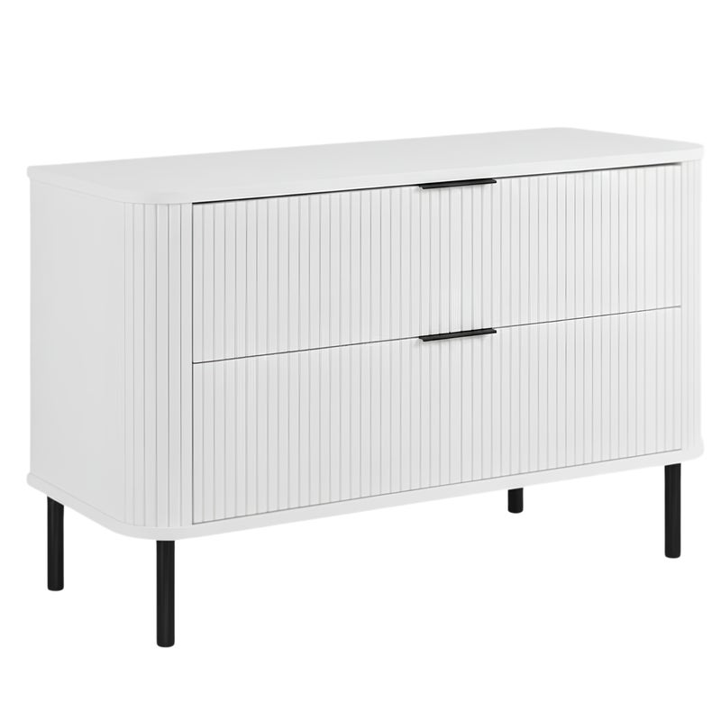 Szafka łazienkowa stojąca z szufladami i metalowymi nóżkami, kolor Biały, uchwyt czarny, nóżki czarne, 100 x 41,5 x 66,7 cm