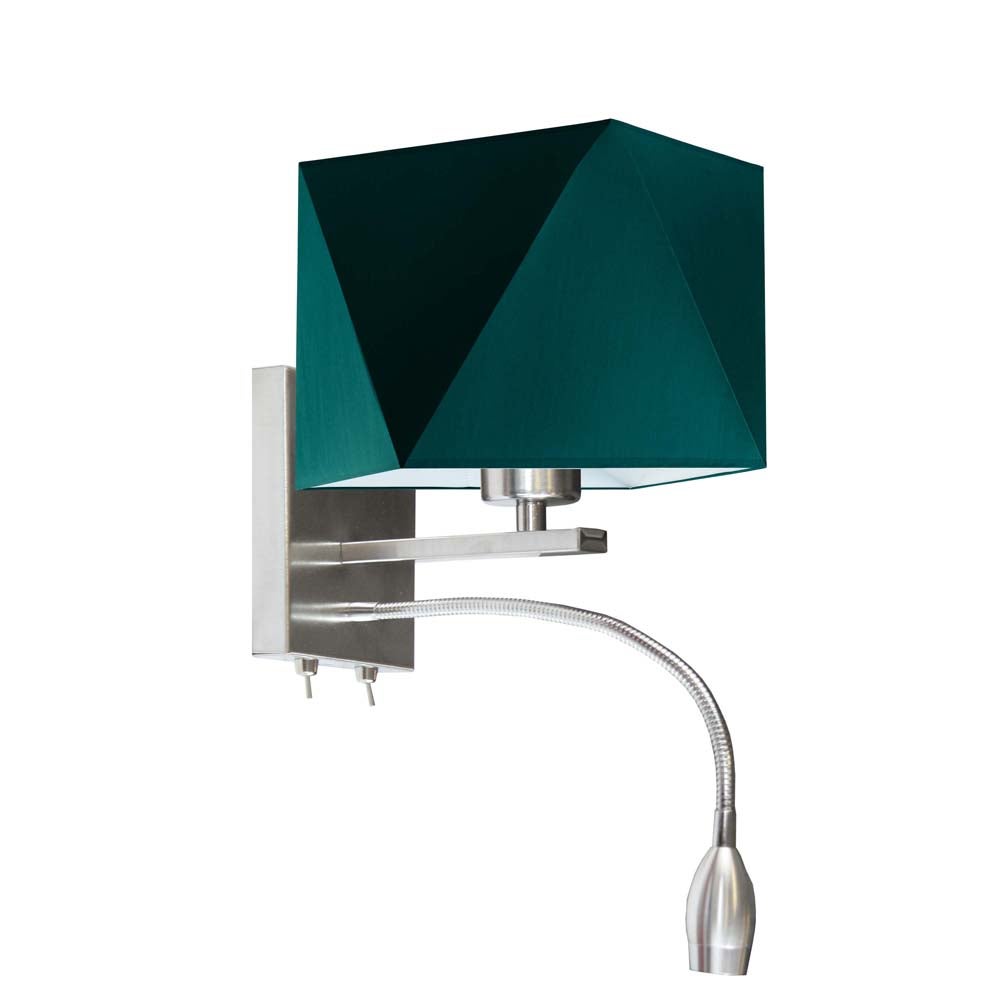 Kinkiet LED lampa ścienna lampa na ścianę z abażurem diament MOTO