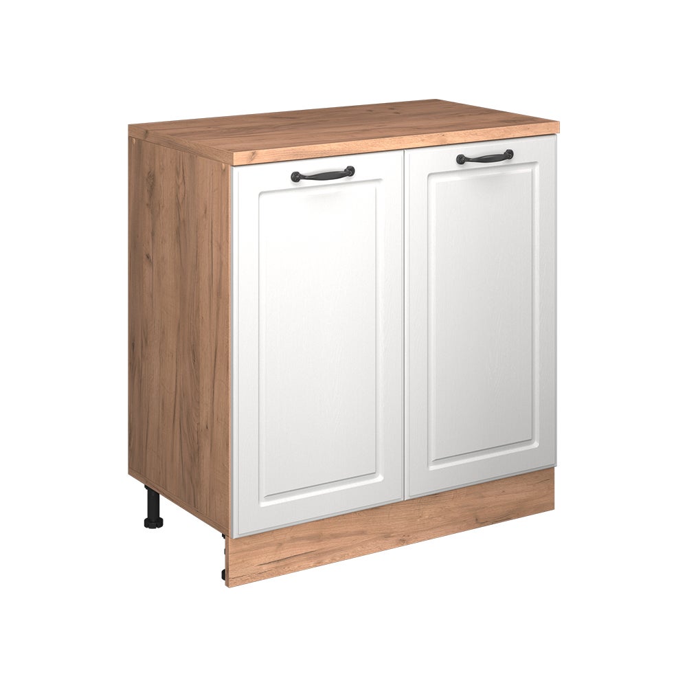 Vicco Szafka rozszerzająca Rion, Biały rustykalny/Dąb goldkraft, 80 x 46 cm bez skosu z 2 drzwiami