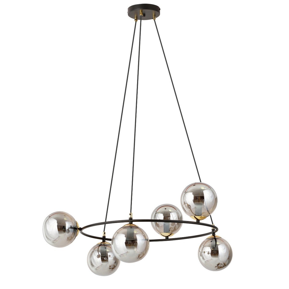 Lampa wisząca żyrandol AZURA 6 BL GRAFIT Emibig 1294/6