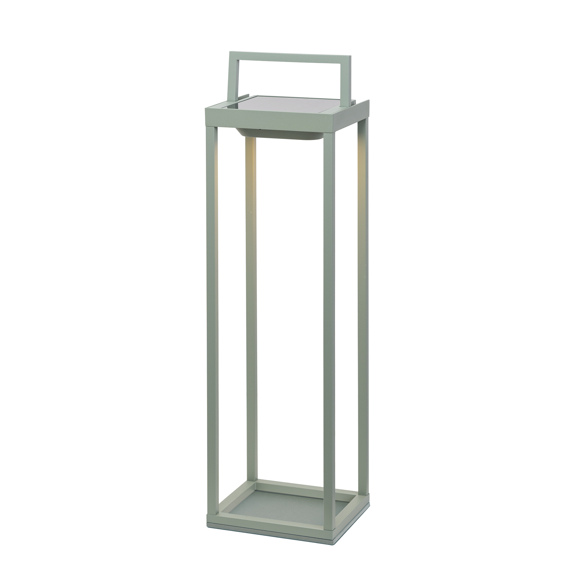 Zafferano - Domowa lampa solarna z 2 diodami LED, 56,4 cm - 2 W, zasilana bateryjnie, ścienna i stołowa z czujnikiem zmierzchu - szałwiowa zieleń