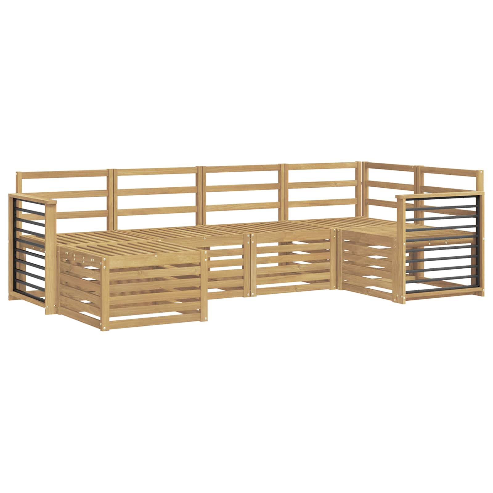 Zestaw sof na zewnątrz 6 pcs Biały Poliester