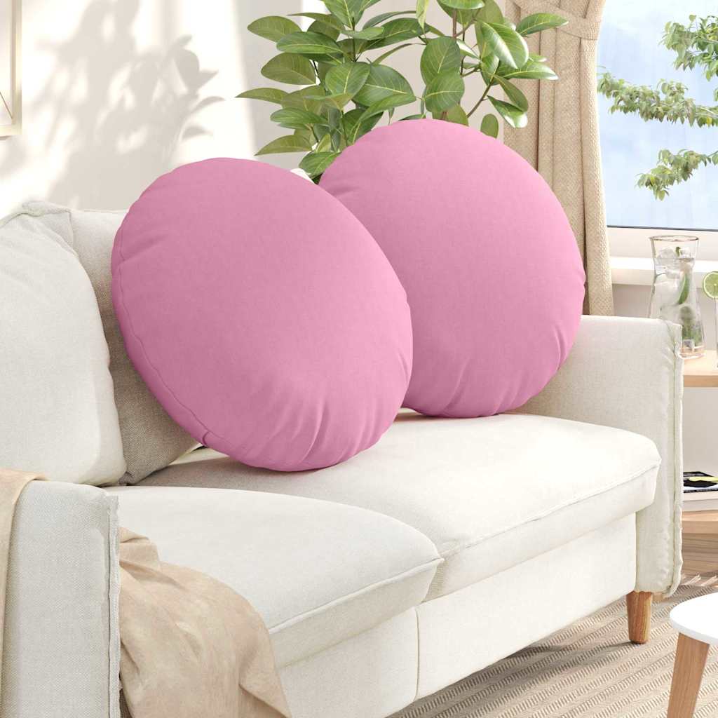 Poduszki na siedziska 2 pcs Różowy Ø80 x 29 cm tkanina vidaXL