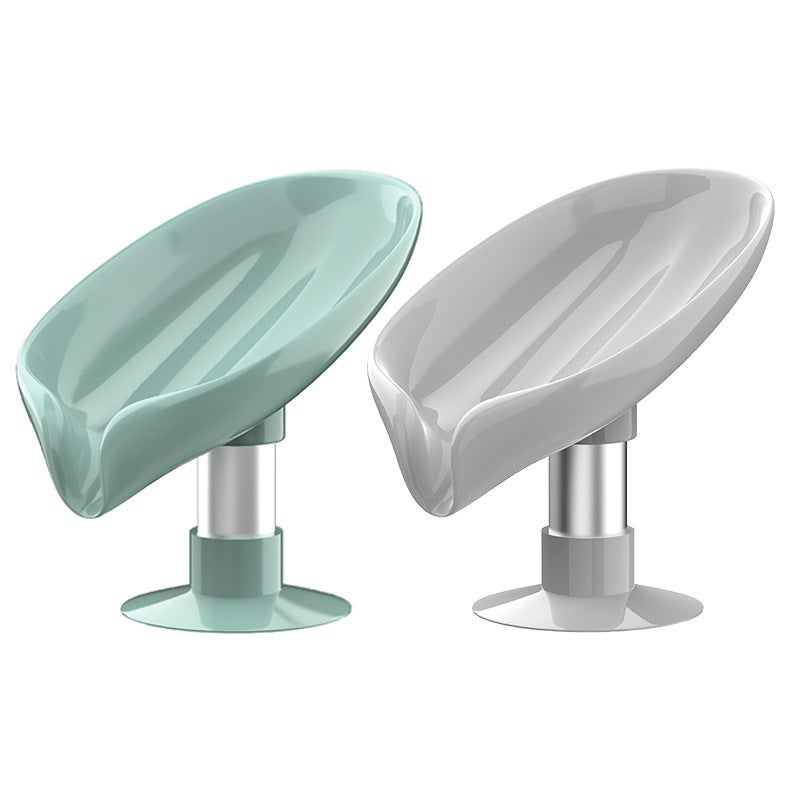 (2 SZT.) Mydelniczka w kształcie liścia, uchwyt na gąbkę do zlewu kuchennego, mydelniczka z odpływem, szybkoschnąca, nie wymaga wiercenia