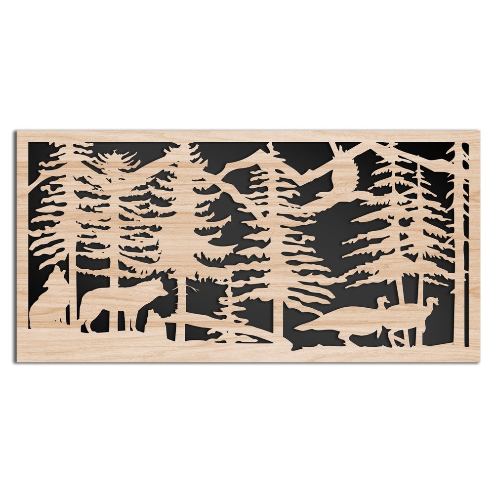 MOUNTAIN - LASERCUT Obraz z drewna kompozytowego i PVC o wymiarach 140 x 70 cm