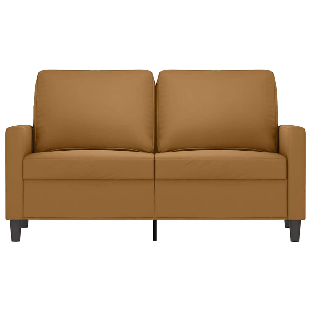 Sofa 2-osobowa, brązowy, 120 cm, tapicerowana aksamitem