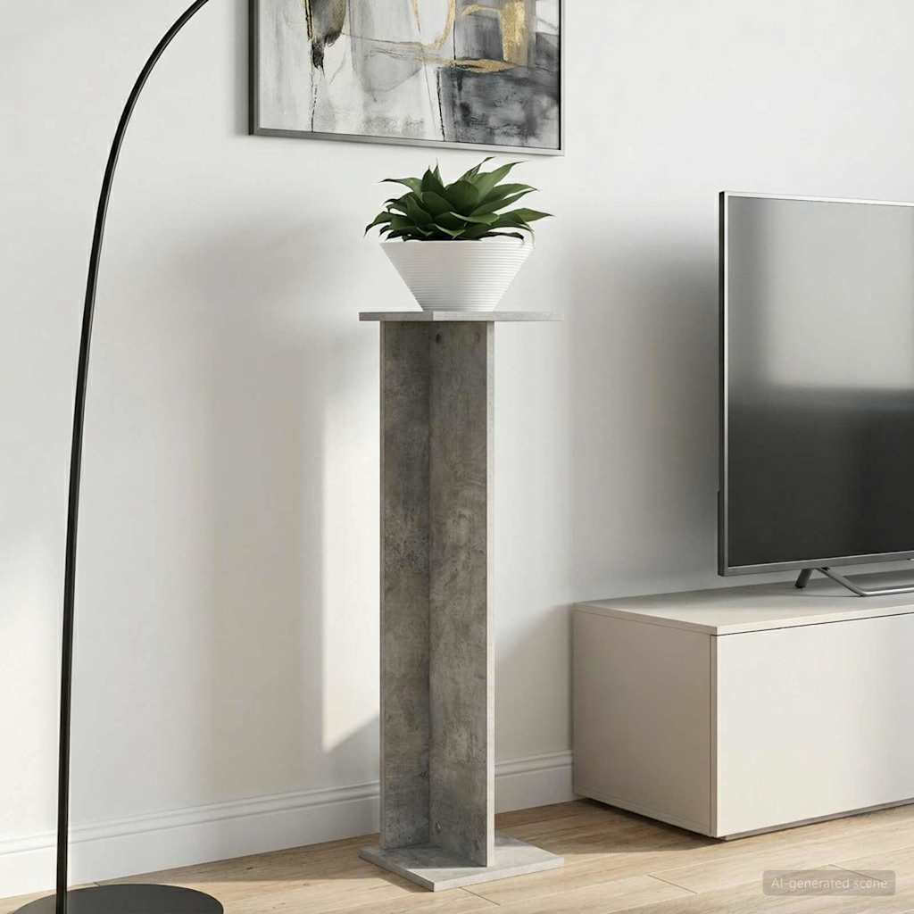 Stojak na rośliny 2 pcs Betonowy Szary 25 x 25,5 x 100,5 cm vidaXL