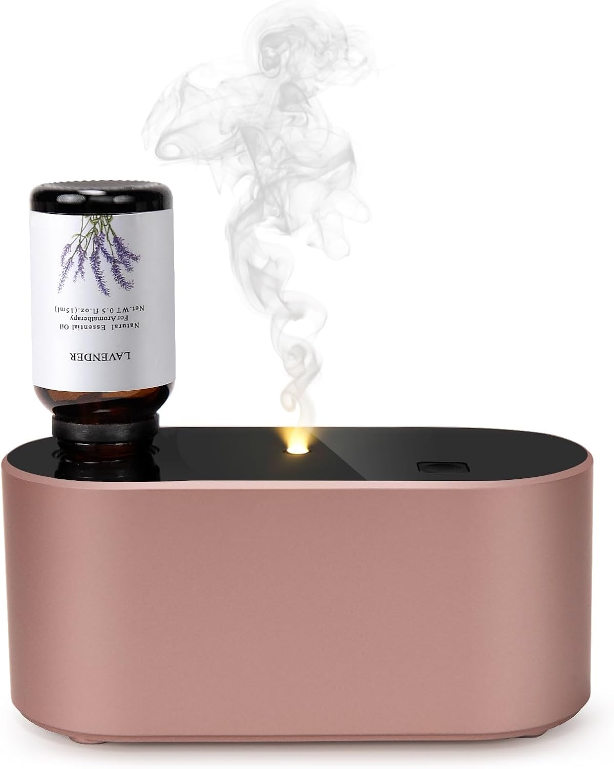 Dyfuzor olejków eterycznych bez wody – dyfuzor aromaterapeutyczny – mini przenośny – z 3 trybami rozpylania – start cyklu – różowe złoto