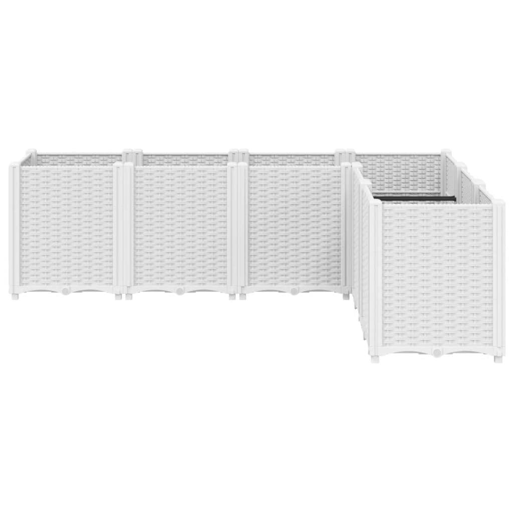 Donica ogrodowa, biała, 160x120x53 cm, PP