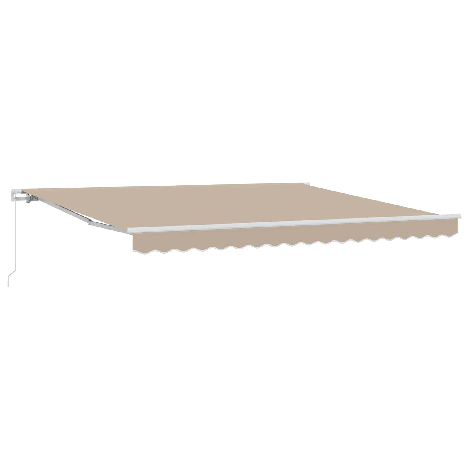 Markiza wysuwana Beżowy 400 × 300 cm Poliester i aluminium vidaXL